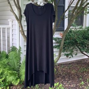 H by Halston Hi-Low black maxi dress
